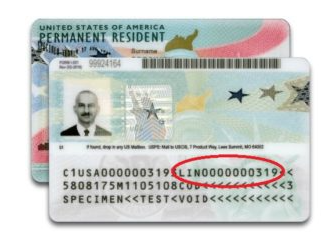 Sample US card ID