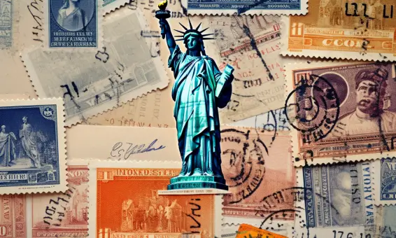 U.S. visa stamp Stamp on a U.S. visa