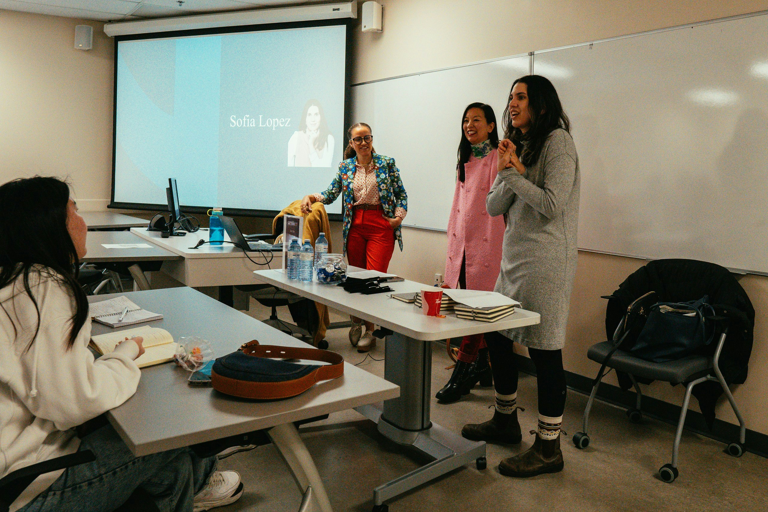 Nicola Wealth leaders present to a group of girls on financial literacy at Soroptomist's event