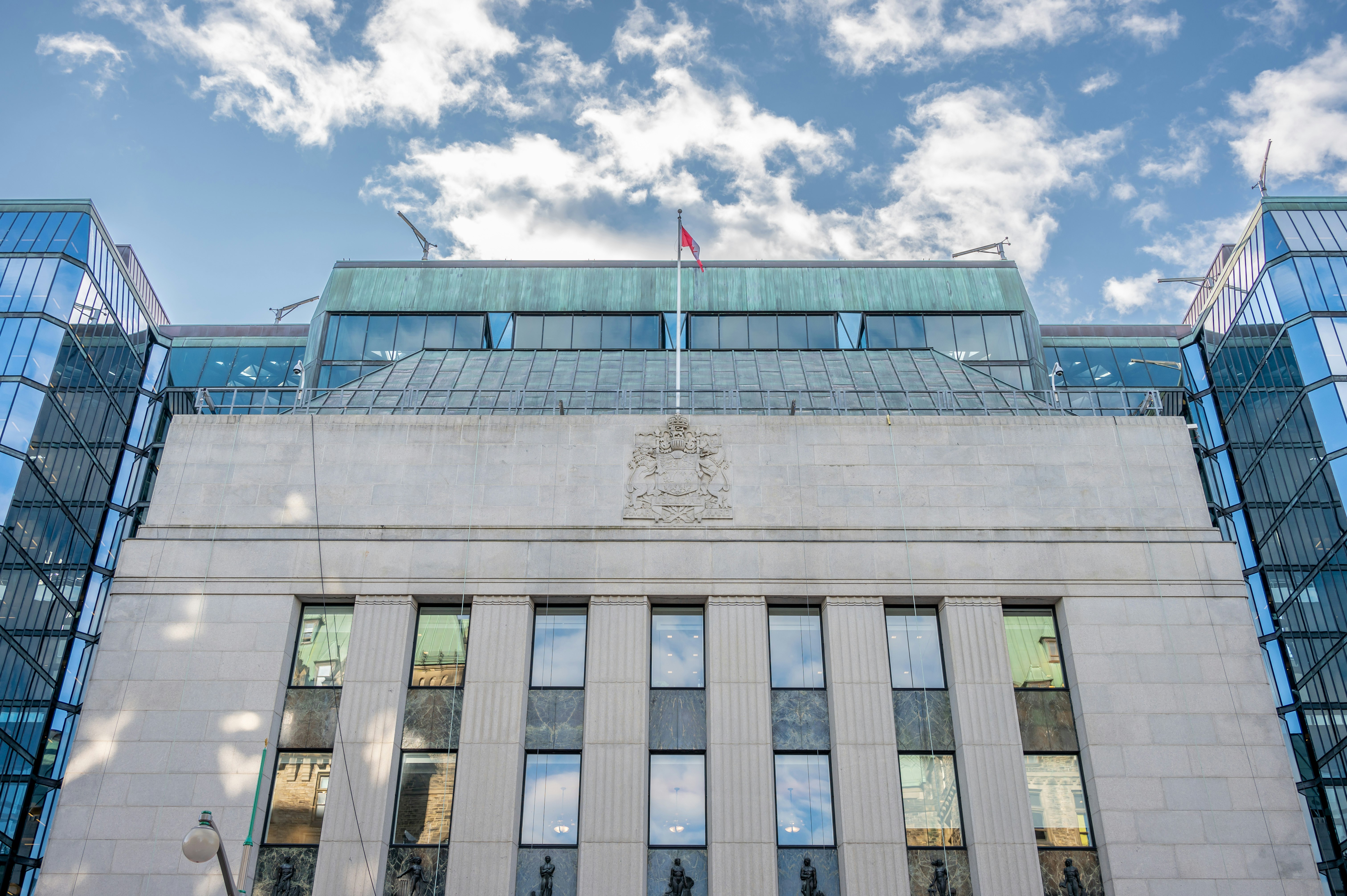 Bank of Canada building on Canada's Parliament Hill Facade of the Bank of Canada building on Canada's Parliament Hill on a beautiful day.