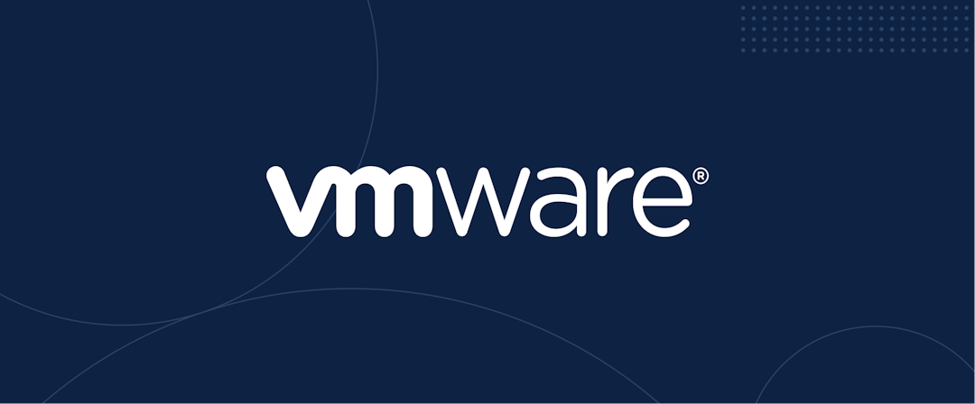 VMware logotype on blue background