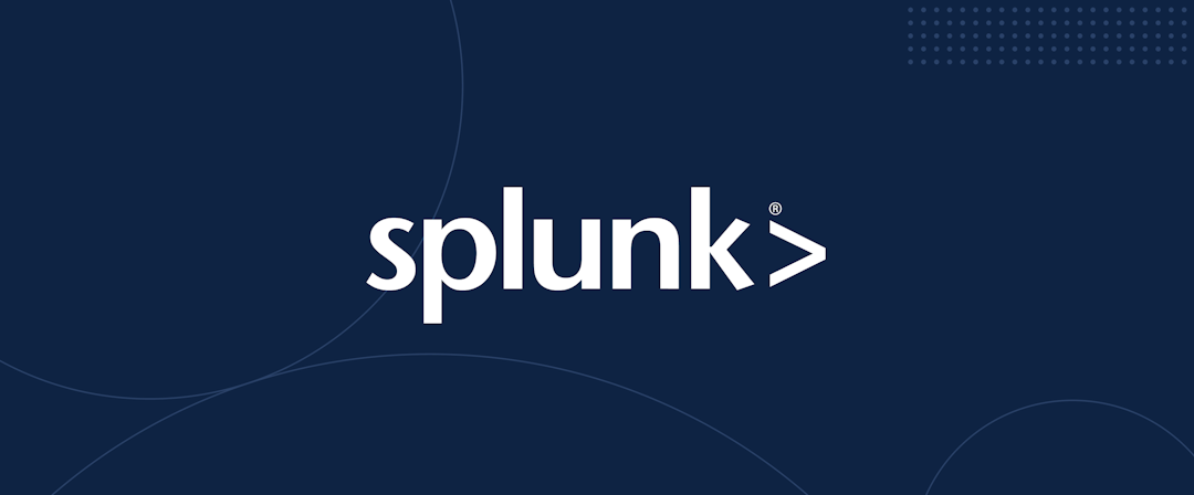 Splunk logotype on blue background