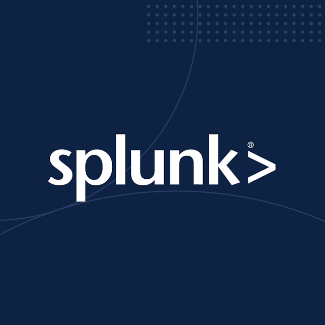 Splunk logotype on blue background