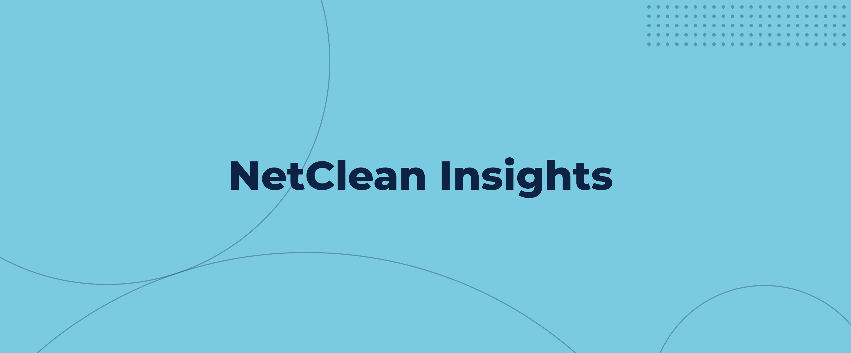 NetClean Insights text on blue background