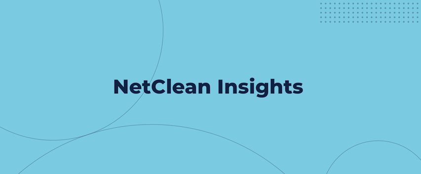 NetClean Insights text on blue background