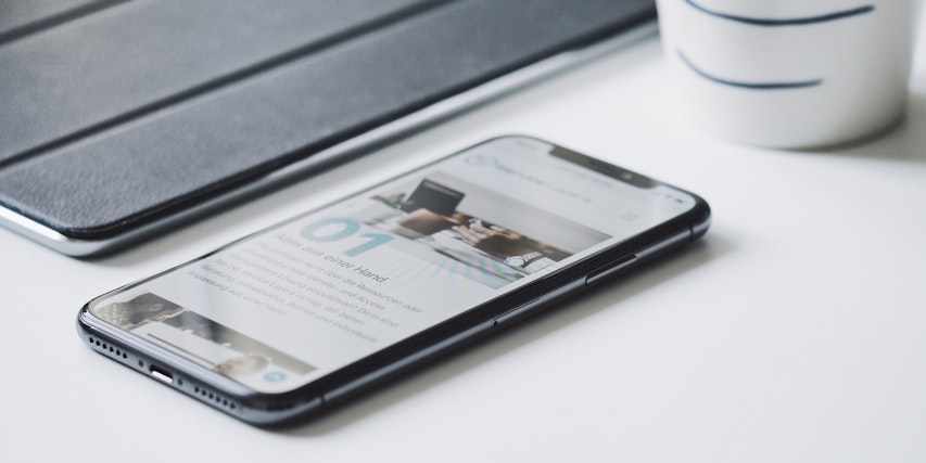 Mobile on a desk