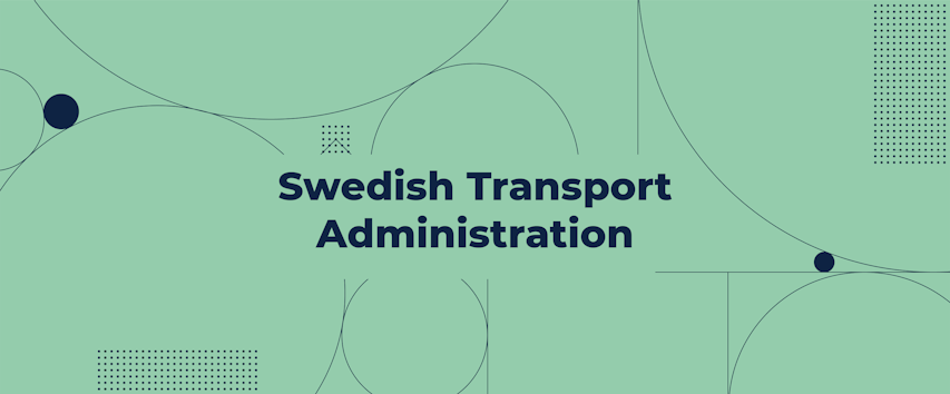 Swedish Transport Administration on green background
