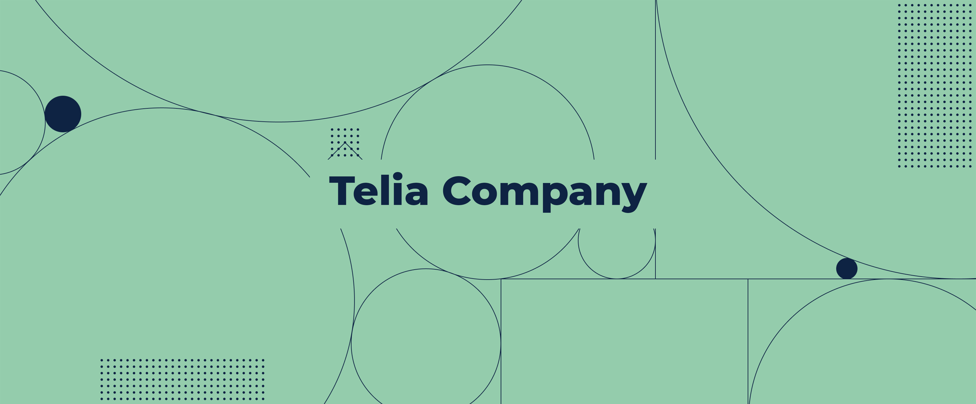 Telia company on green background