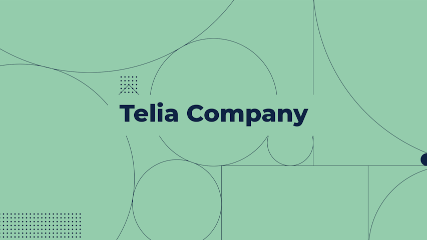 Telia company on green background