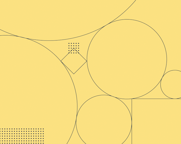 yellow background with graphic pattern