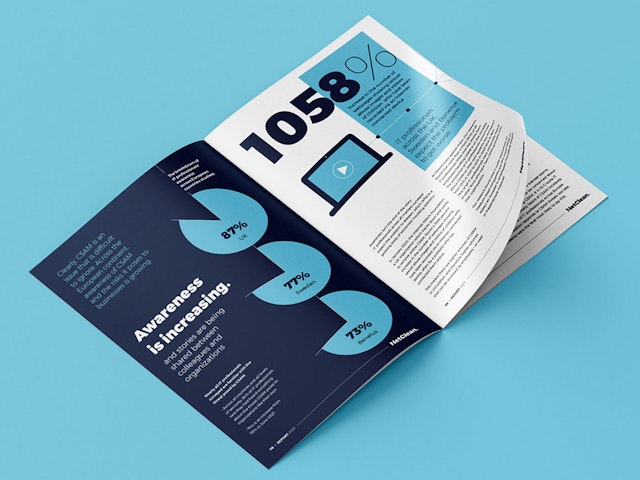 Insights report 23 on blue background
