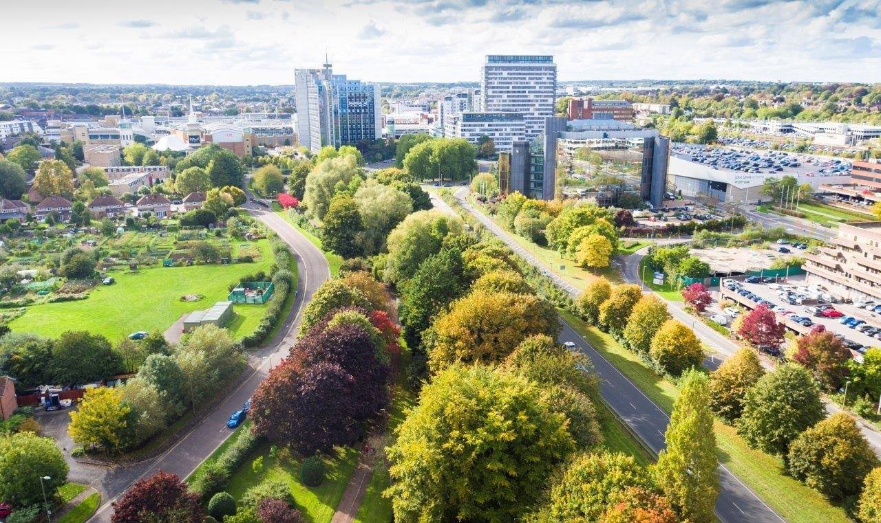 Aerial view of Basingstoke and Deane