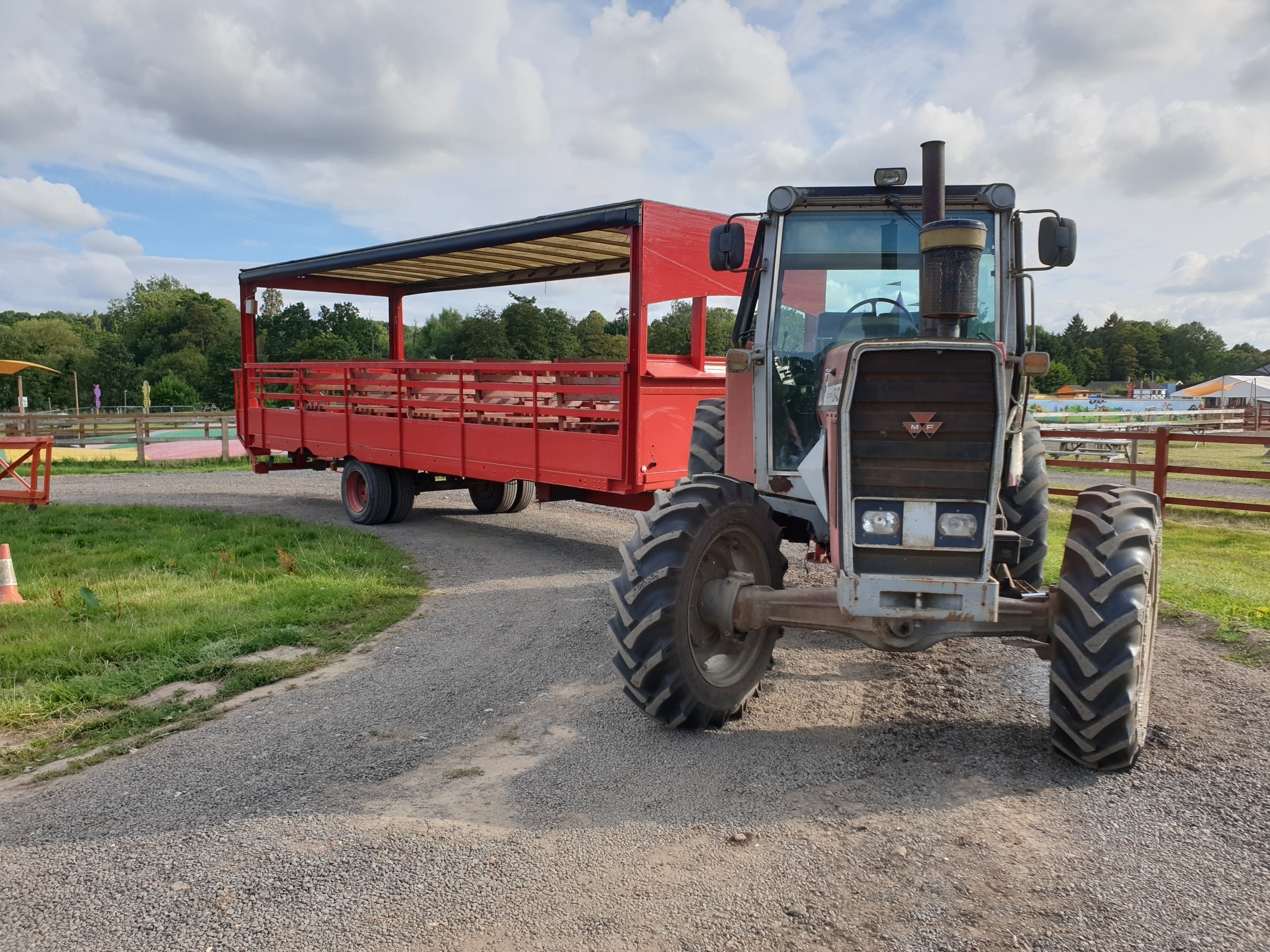 A farm track to take you around 4 Kingdoms Adventure Farm Park