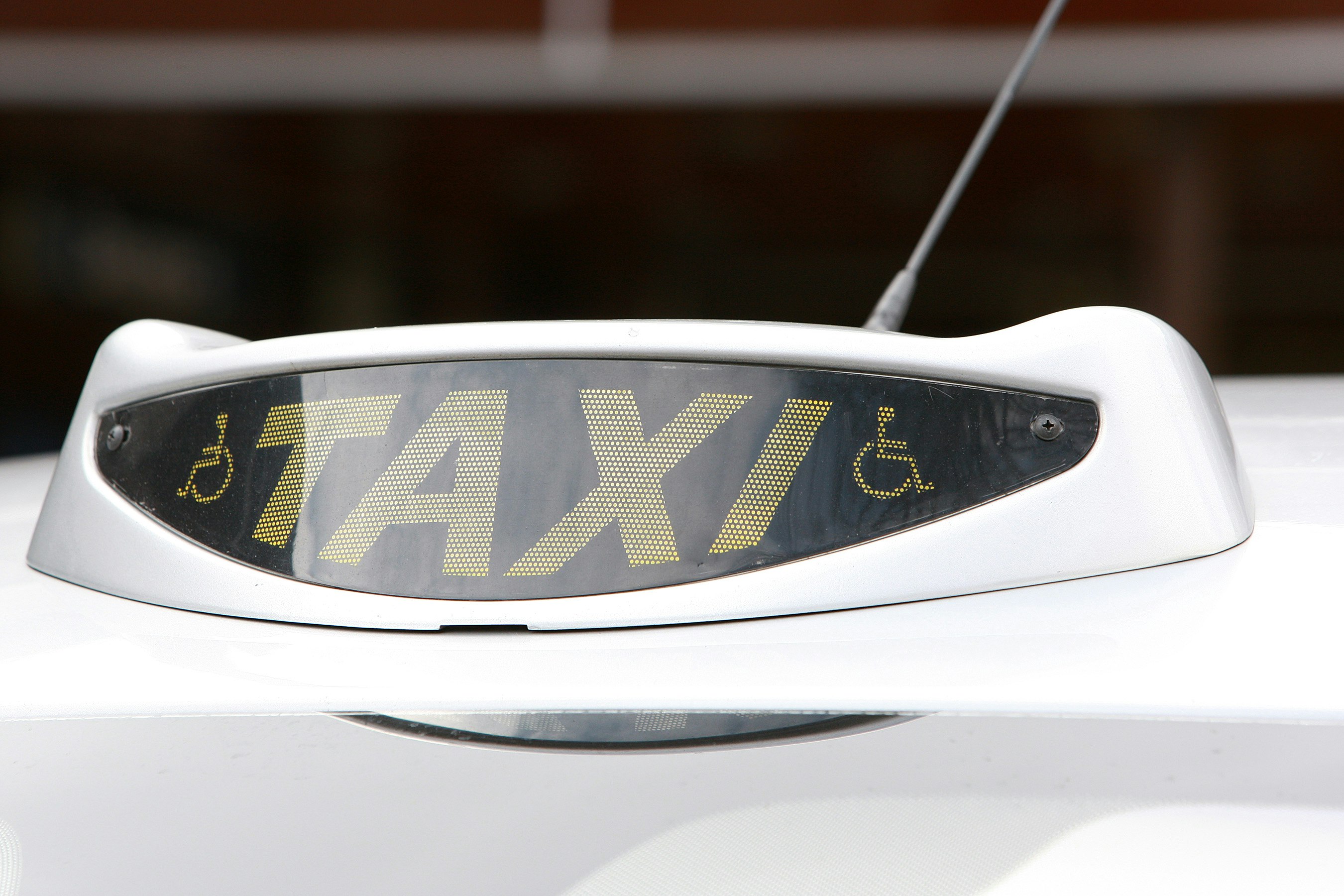 Disabled taxi sign