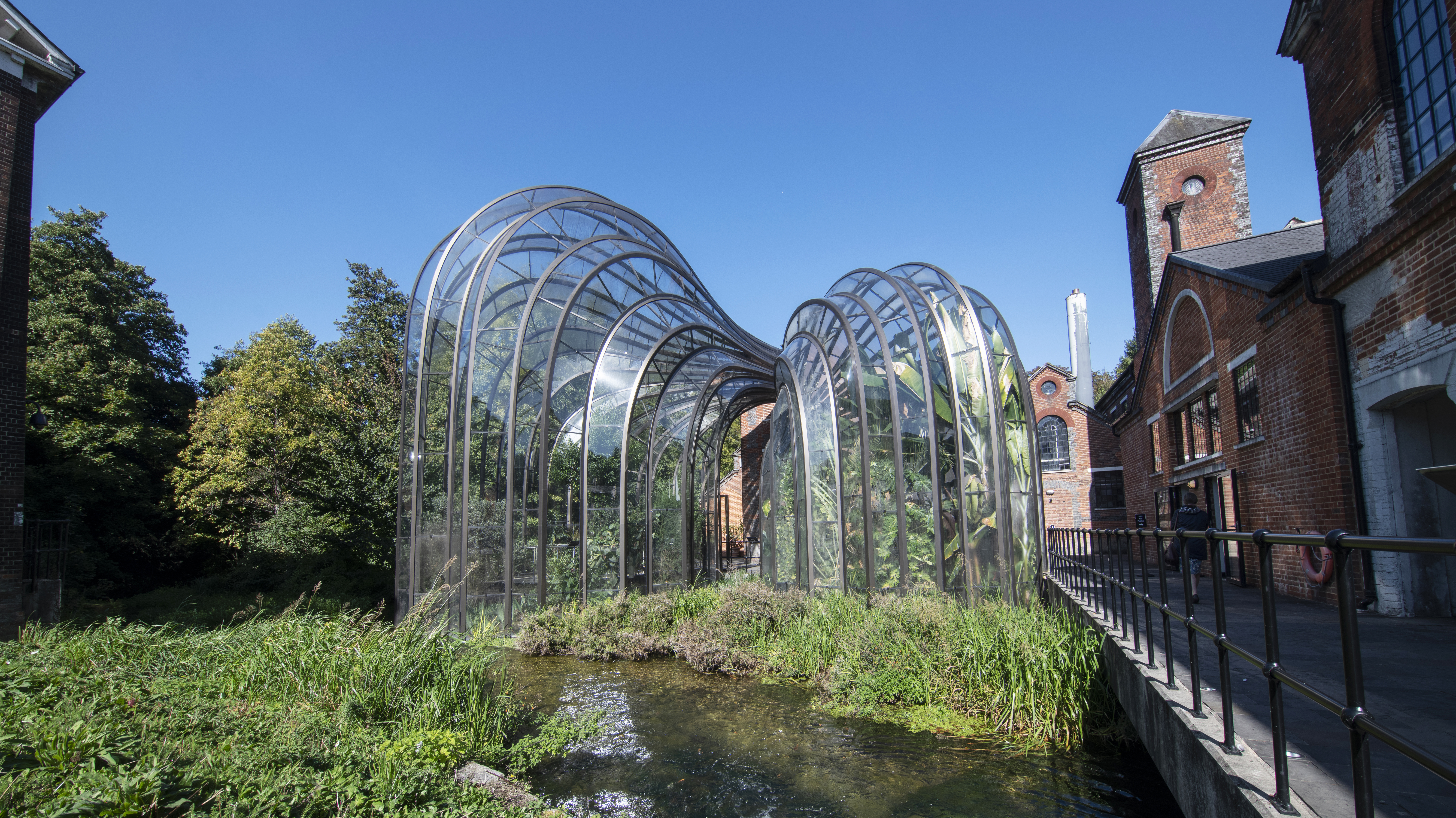 The distinctive glasshouse of Bombay Sapphire Distillery