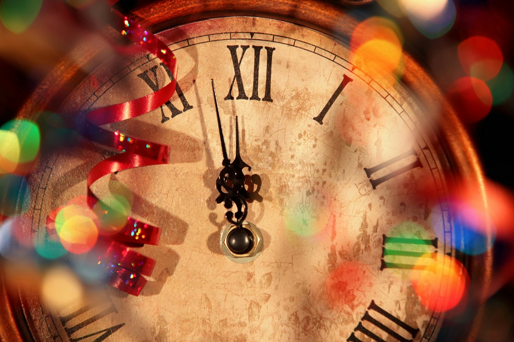 New year's eve clock