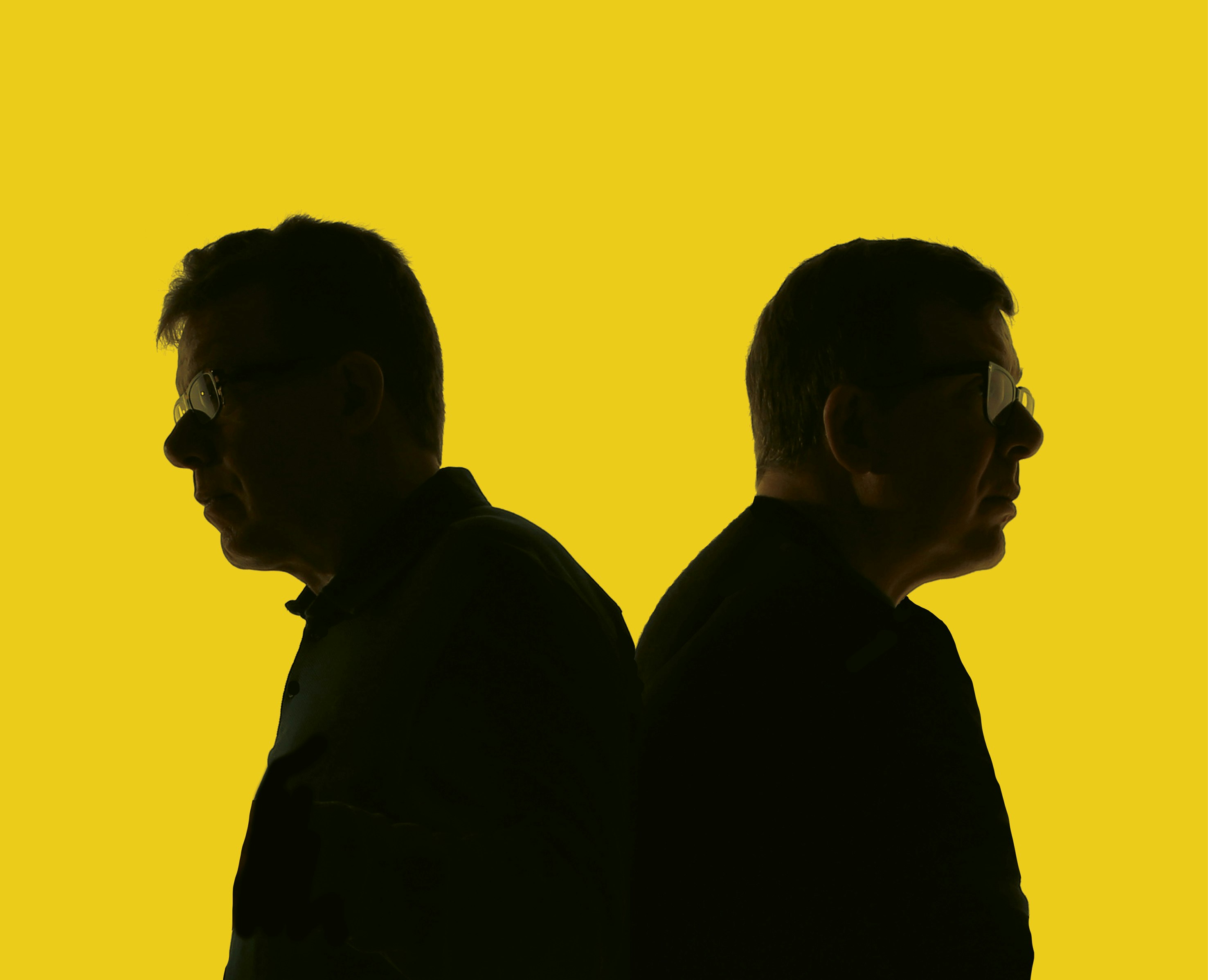 Image of the proclaimers on a yellow background