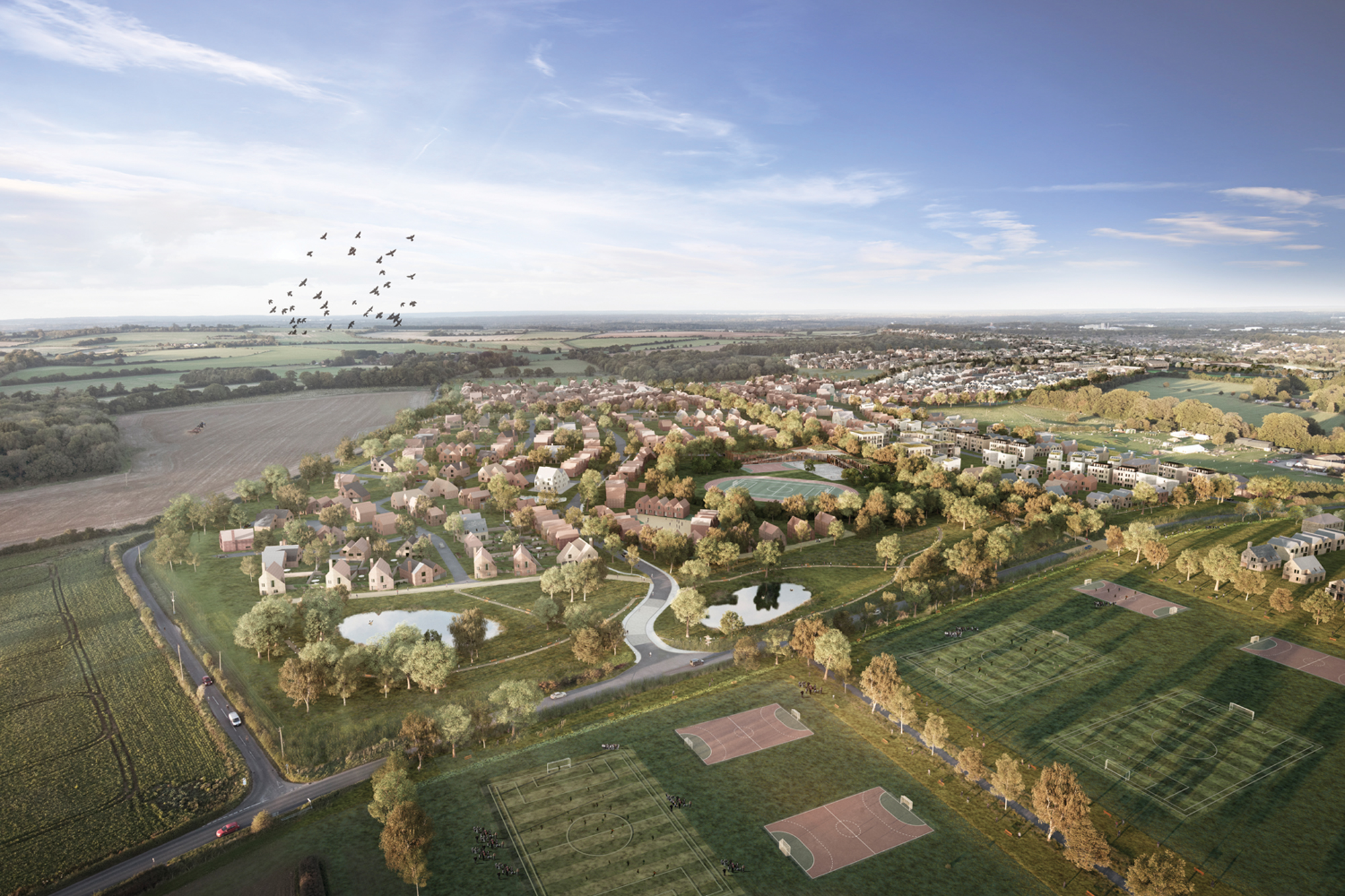 a computer generated image of the Manydown development.