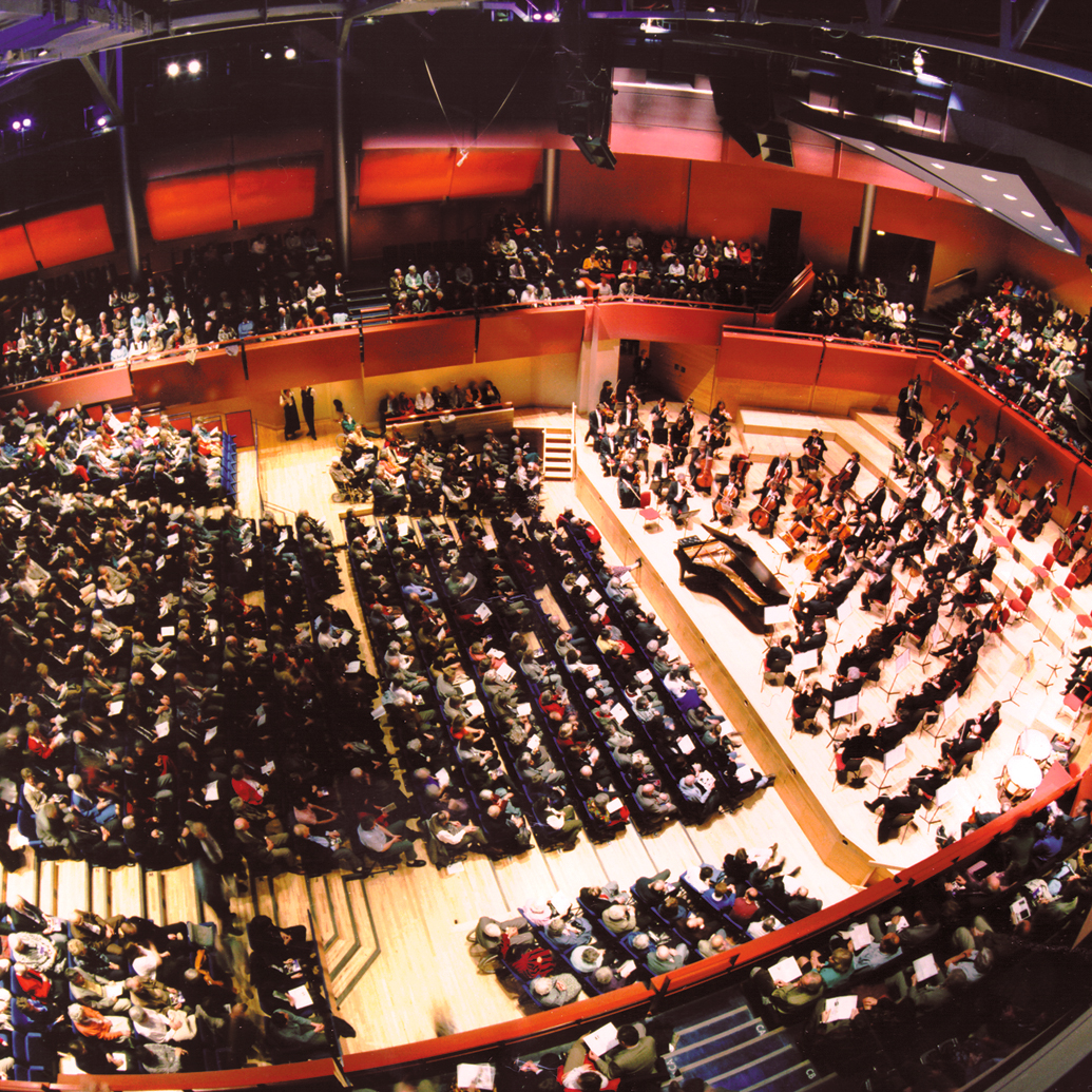 The inside of the concert hall