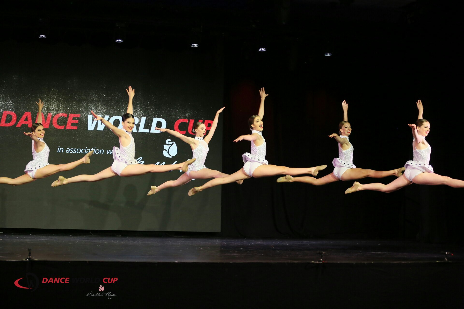 6 female dancers at the dance world cup