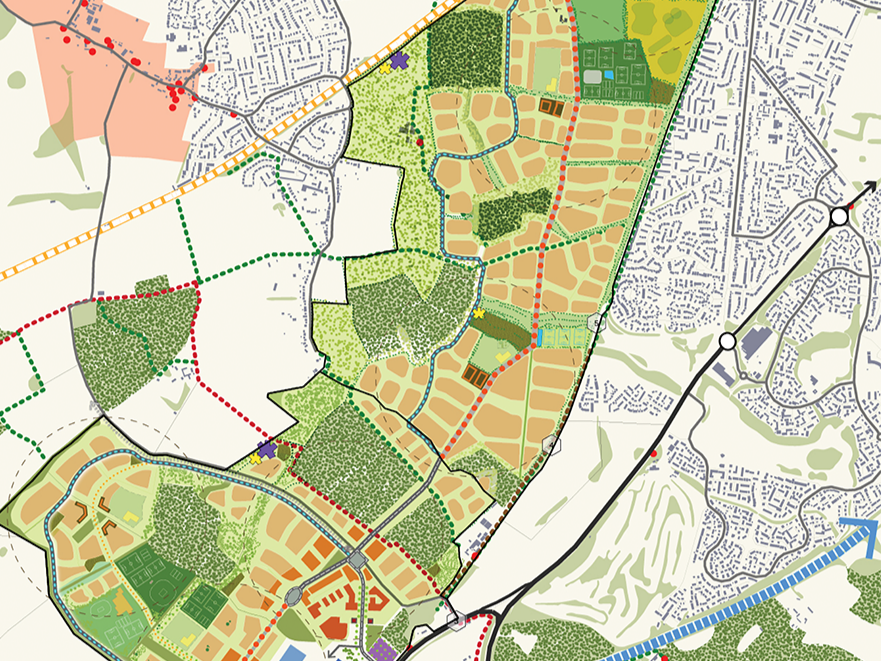 A plan of how South Manydown could look