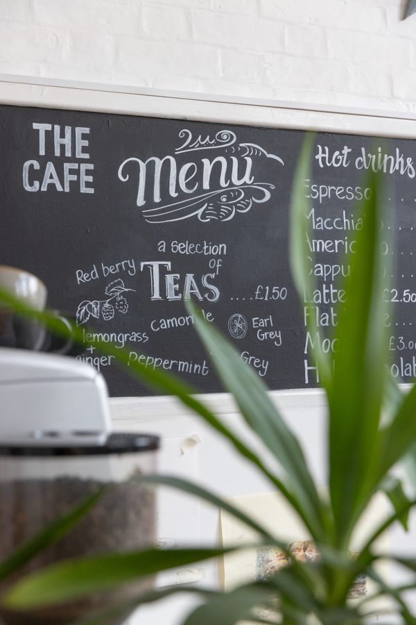 The black board with menu at Proteus