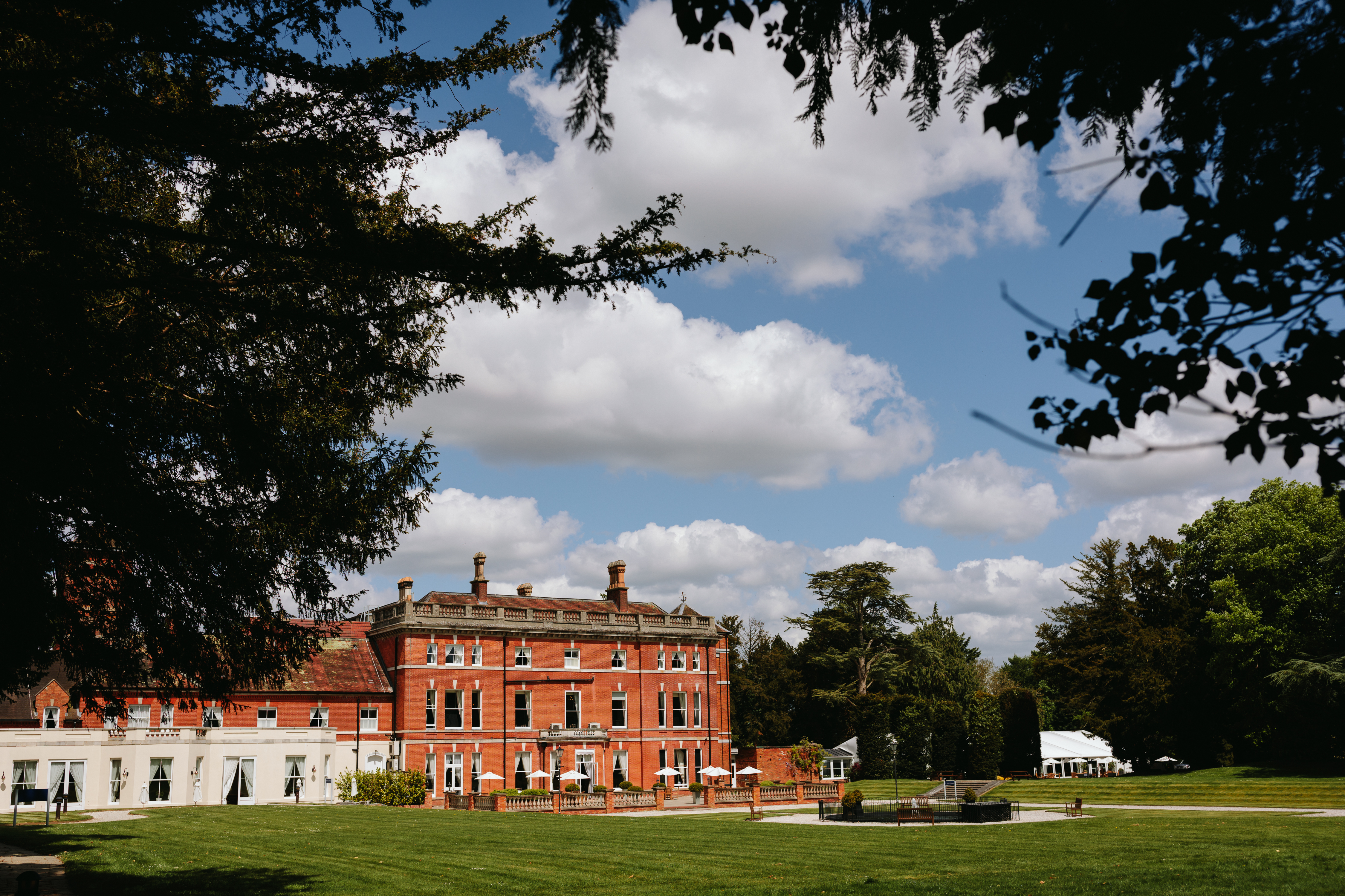 The rear of Oakley Hall Hotel