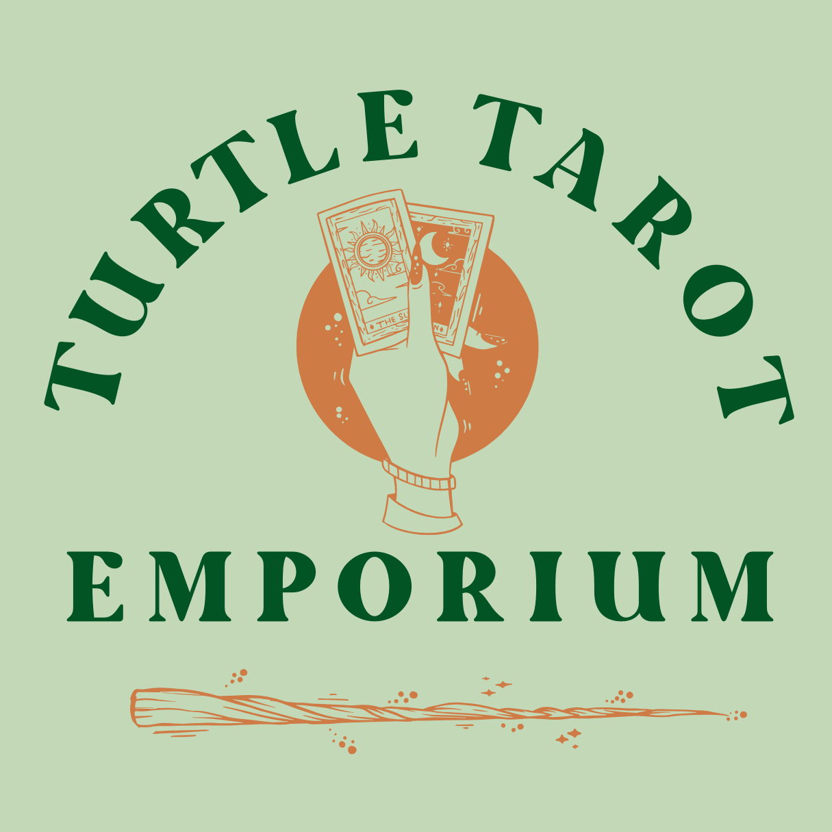 Turtle Tarot Emporium logo.