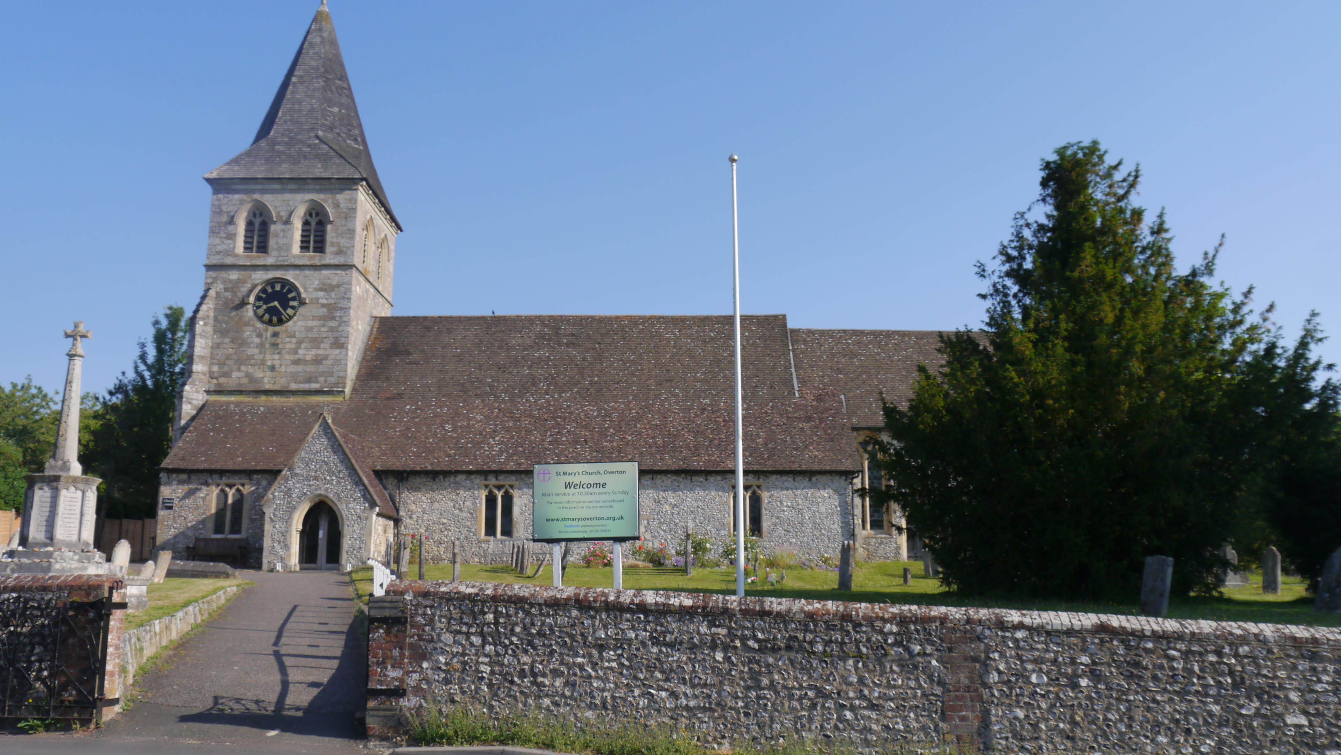 The outside of a church.