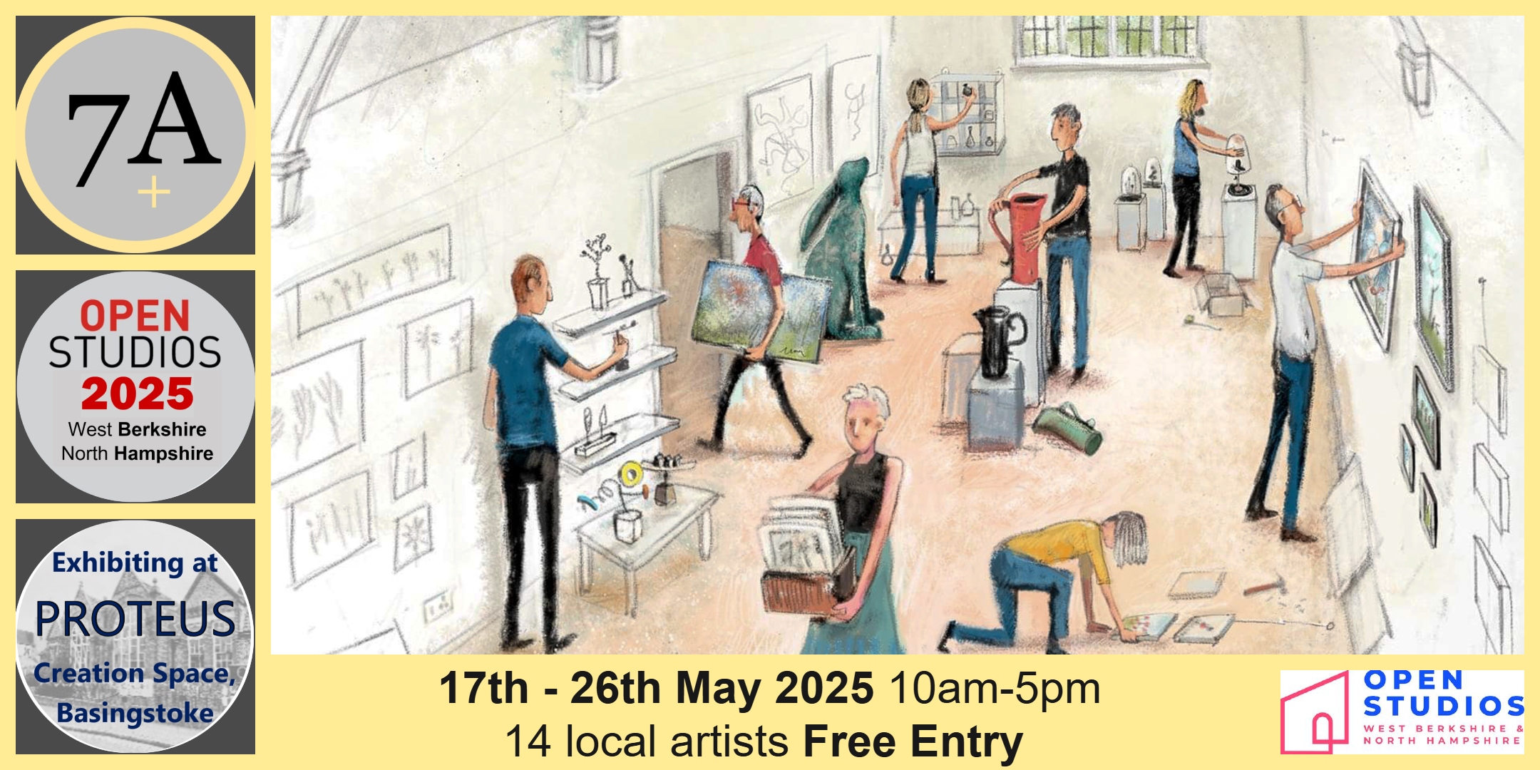 7Artists+. Free Art Exhibition for Open Studios West Berks & North Hants 2025