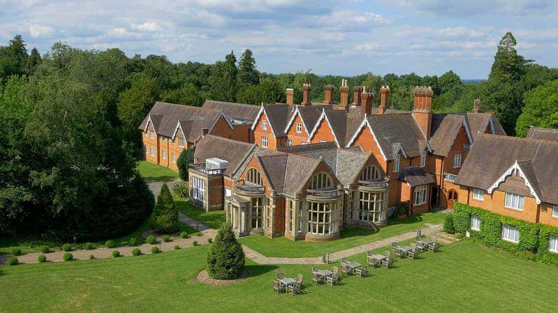The outside of Audleys Wood Hotel