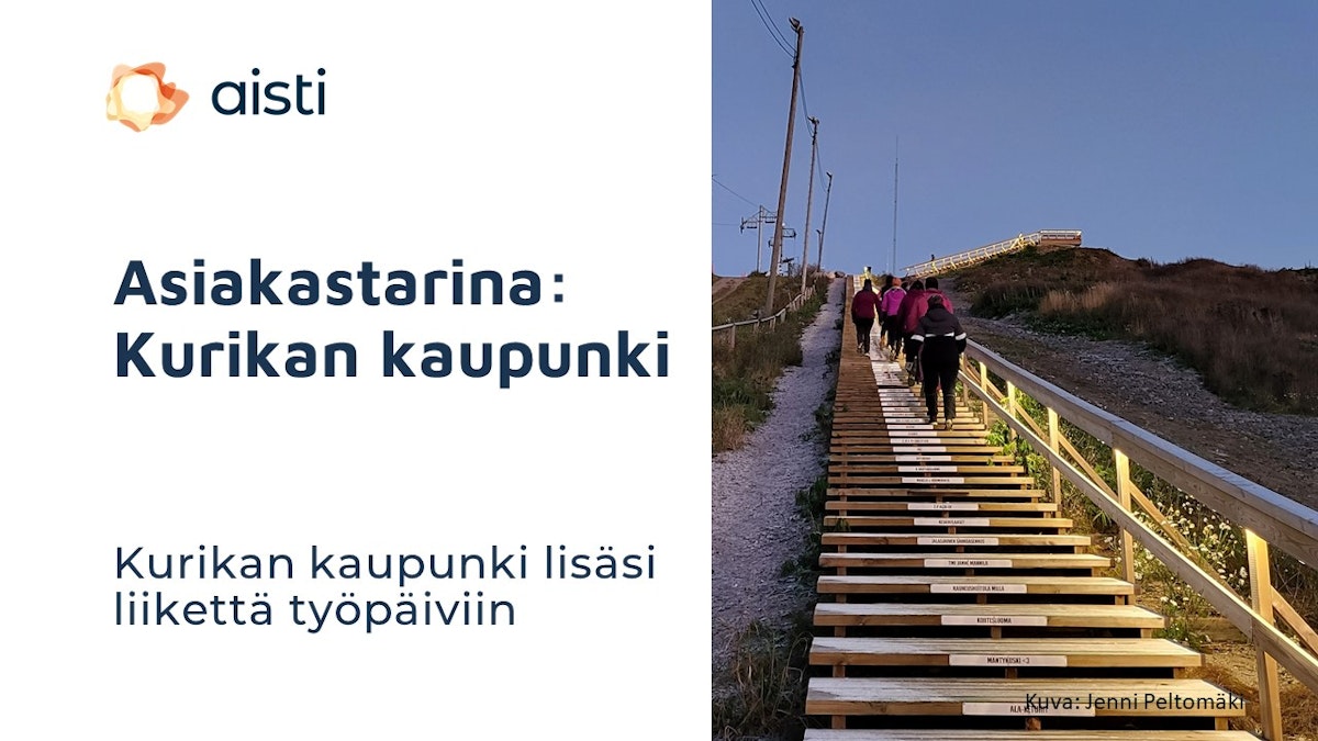 Kurikan kaupunki lisäsi liikettä työpäiviin Aisti Health