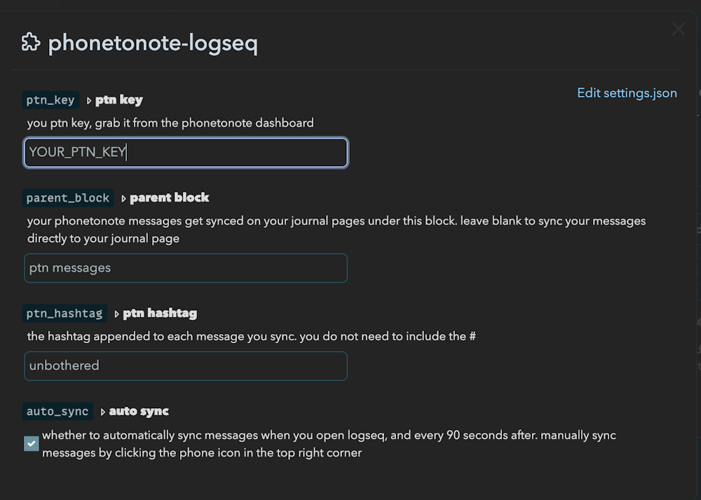 phonetonote-logseq configuration