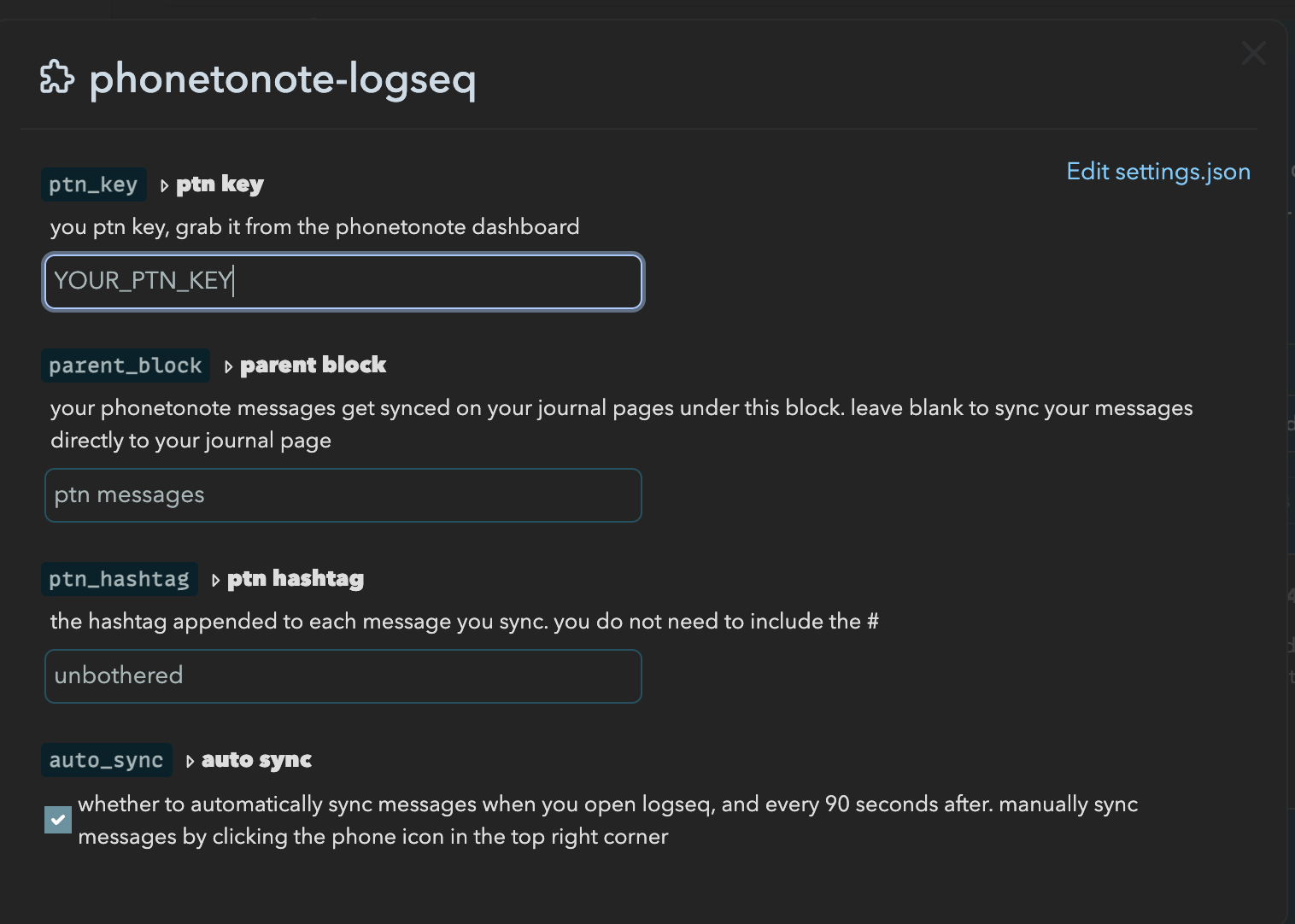 phonetonote-logseq configuration