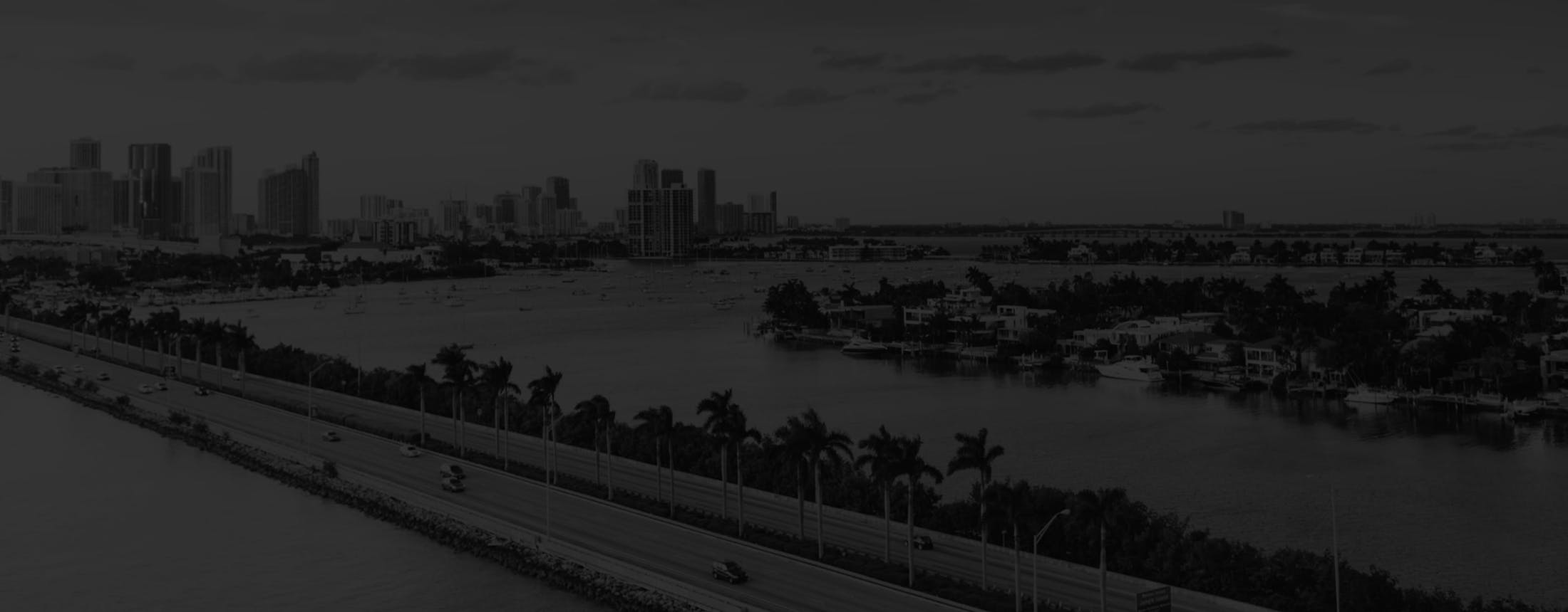 South Florida cityscape and ocean view