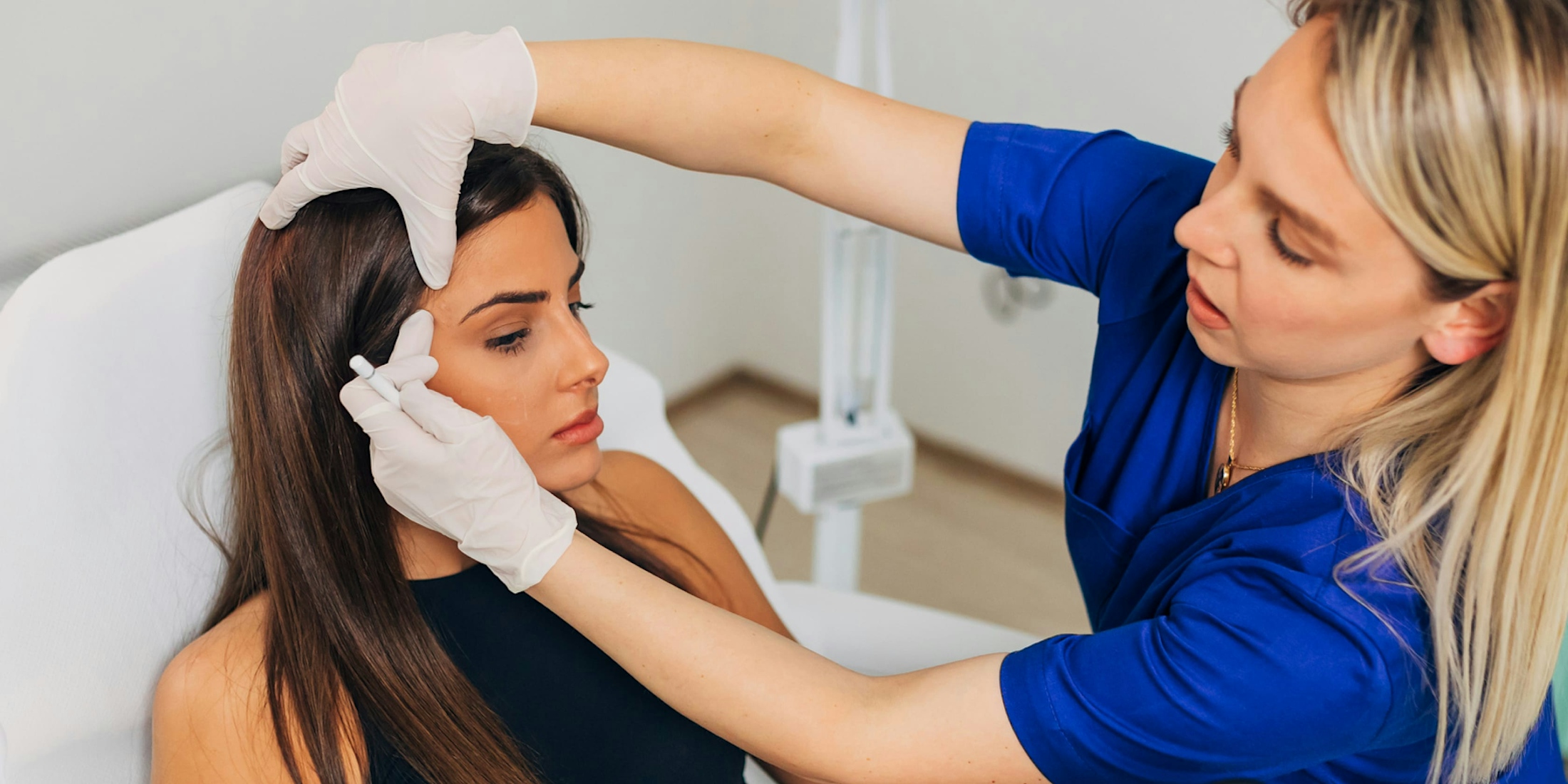Physician working with a female patient
