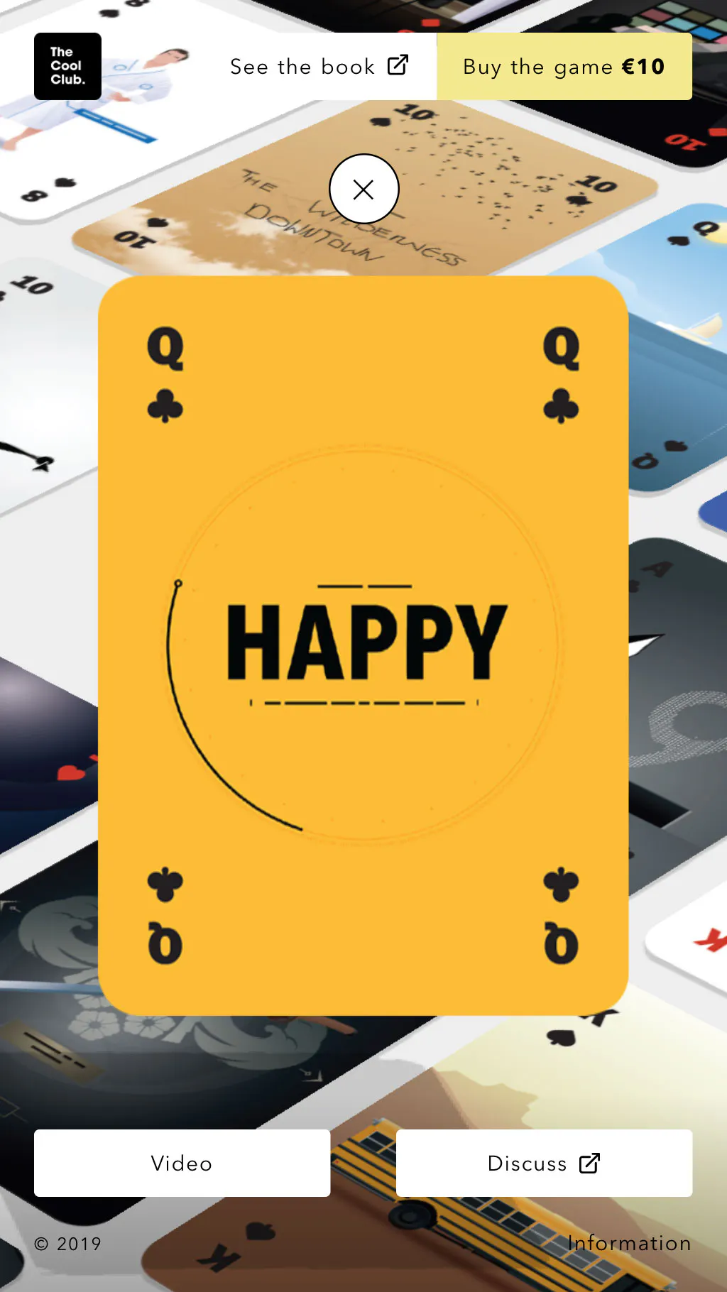 Page capture of card from FWA x The Cool Club