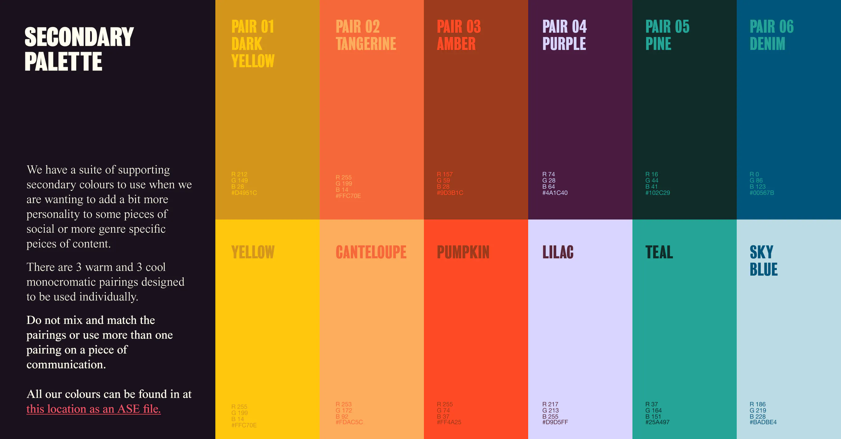 Color palettes used in Wax Poetics branding