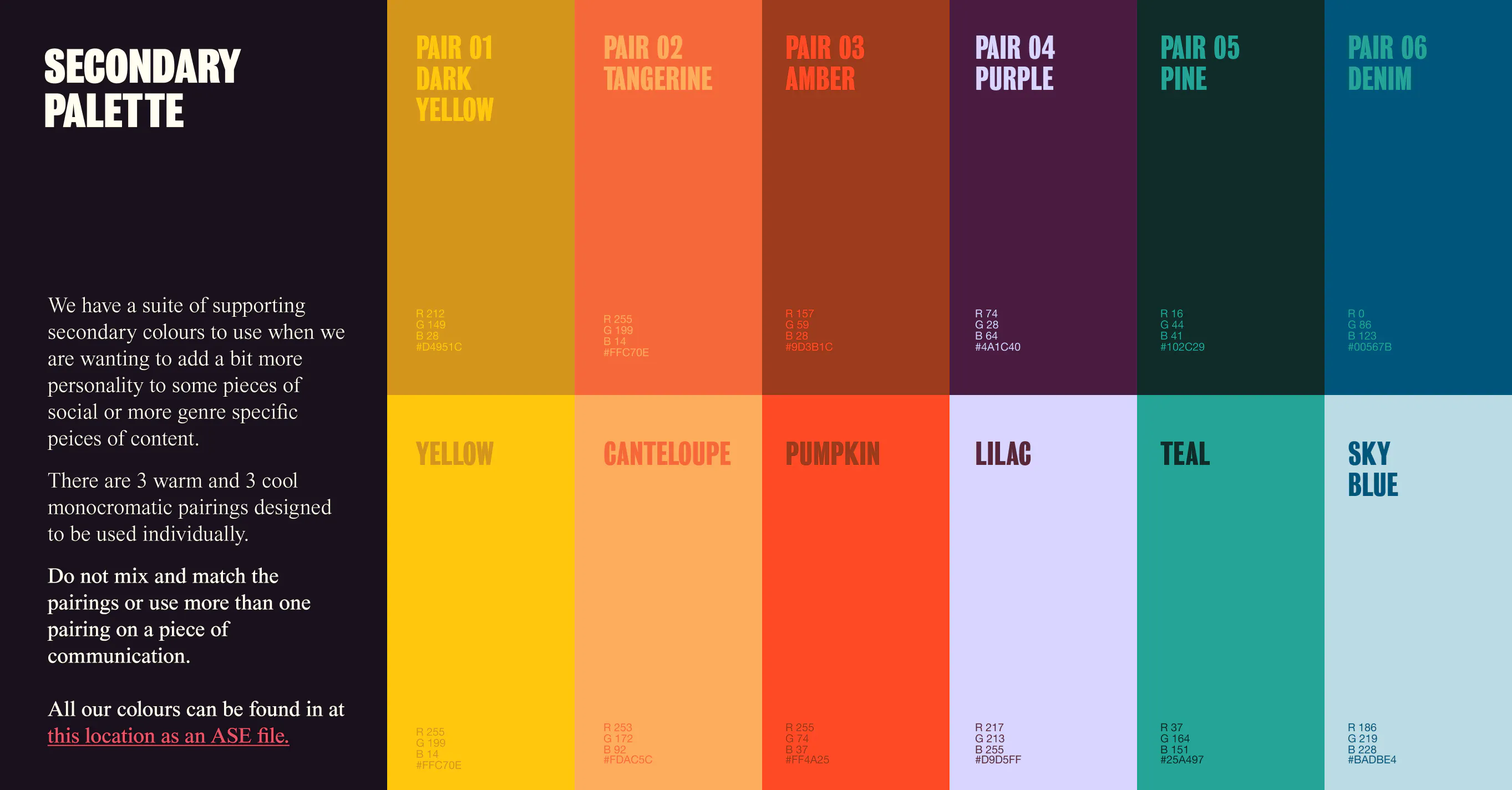 Wax Poetics (Work page) Color palettes used in Wax Poetics branding