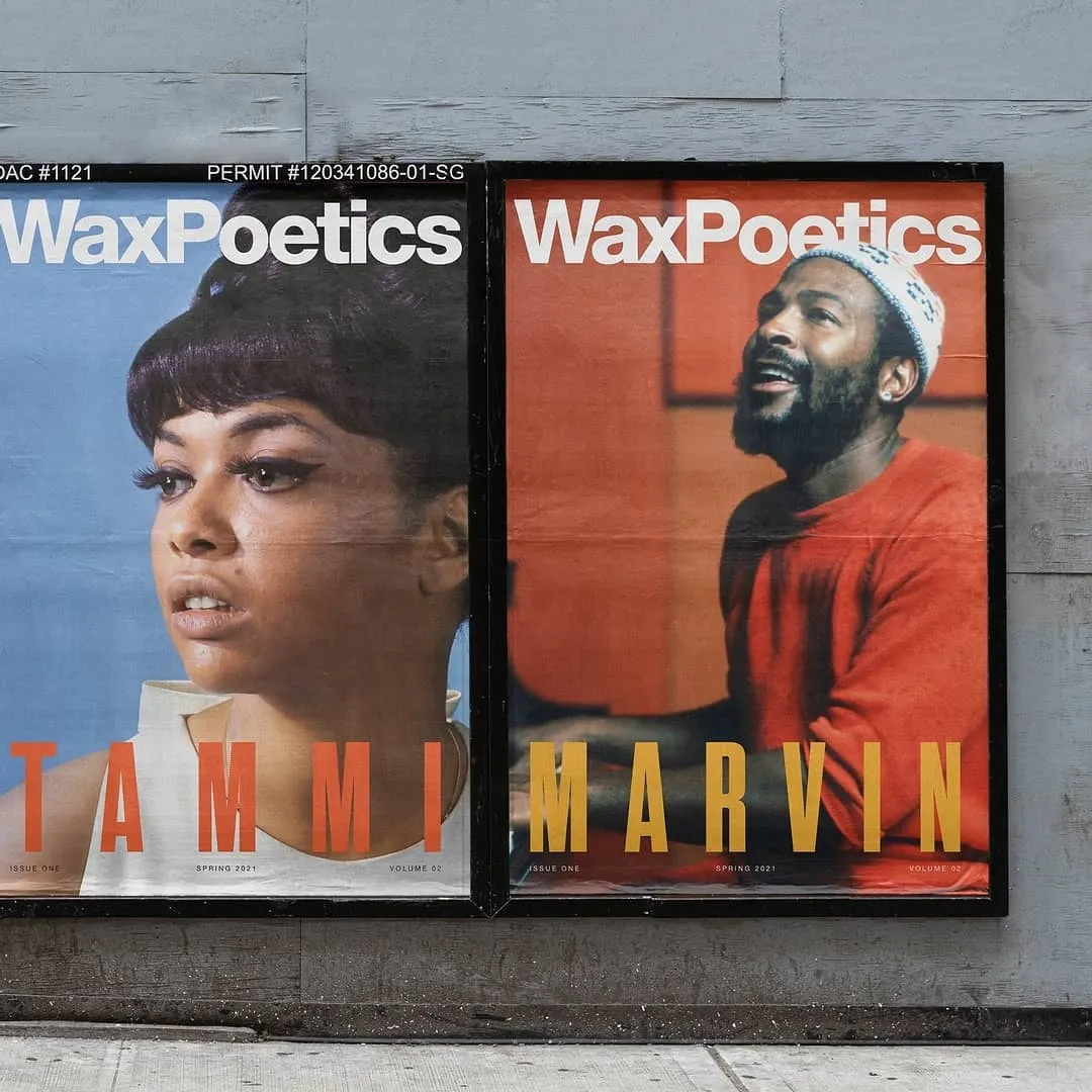 Wax Poetics posters of Marvin and Tammi