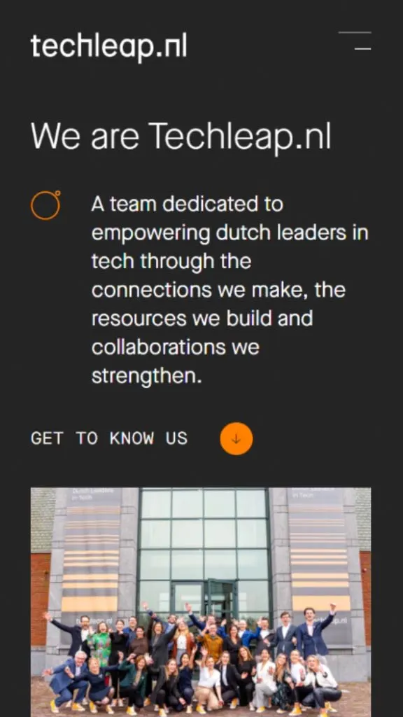 Page capture from techleap website with images and text