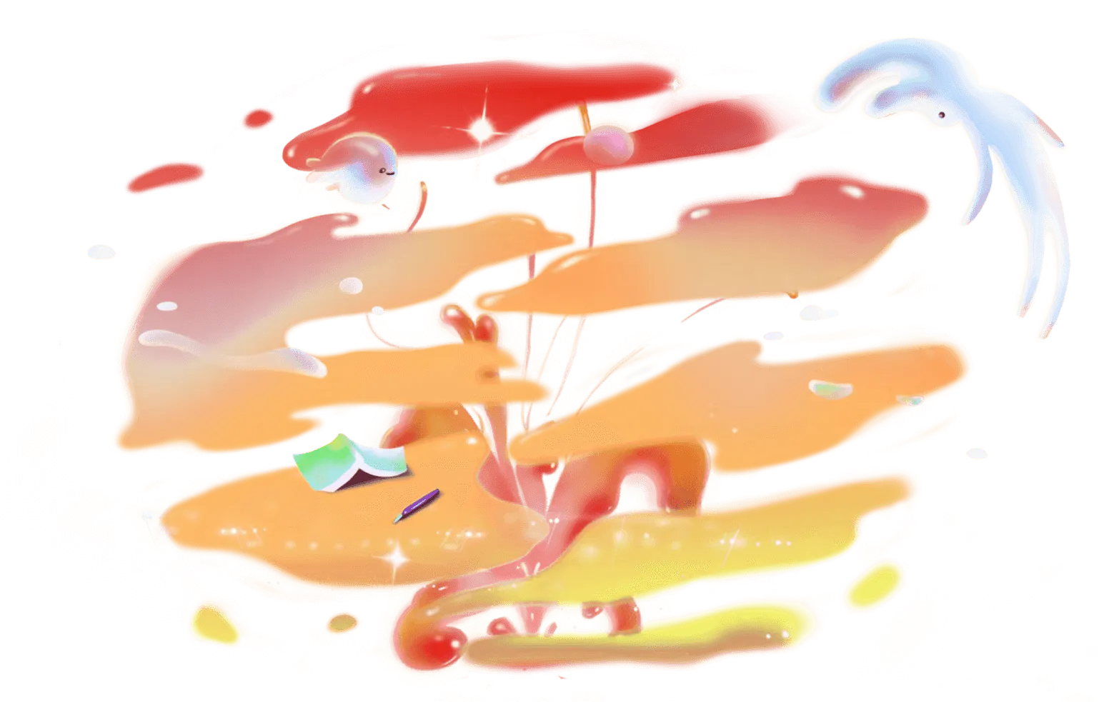 Our Reimagined Approach to Office Life (Idea Page) Wavey orange, red and yellow clouds - Our Reimagined Approach to Office Life (Idea Page)
