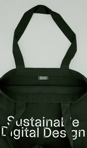 Dark green tote bag - Sustainable Digital Design (Work page)