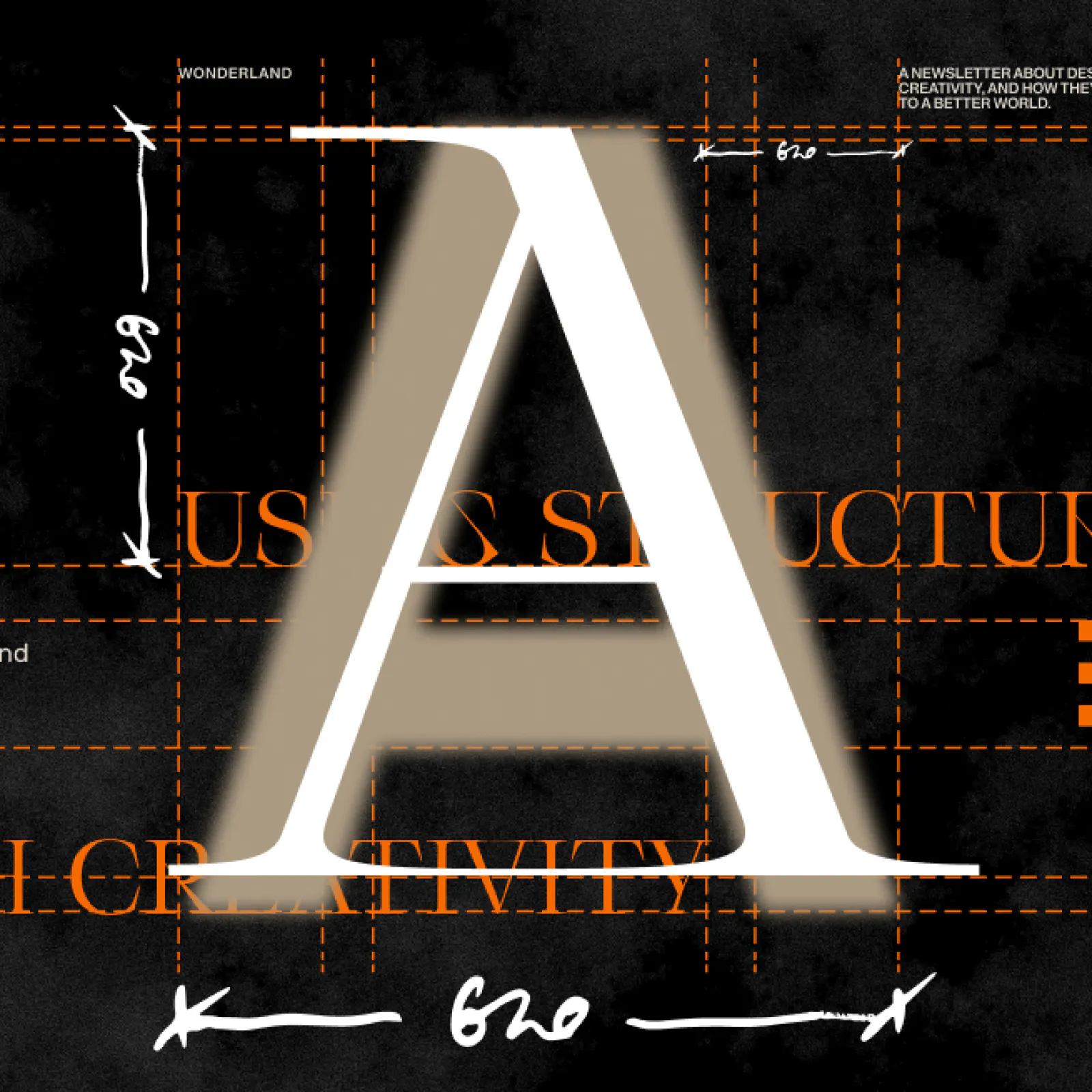 White letter 'A' on black and orange background - Using Structure to Unleash Creativity (Idea Page)