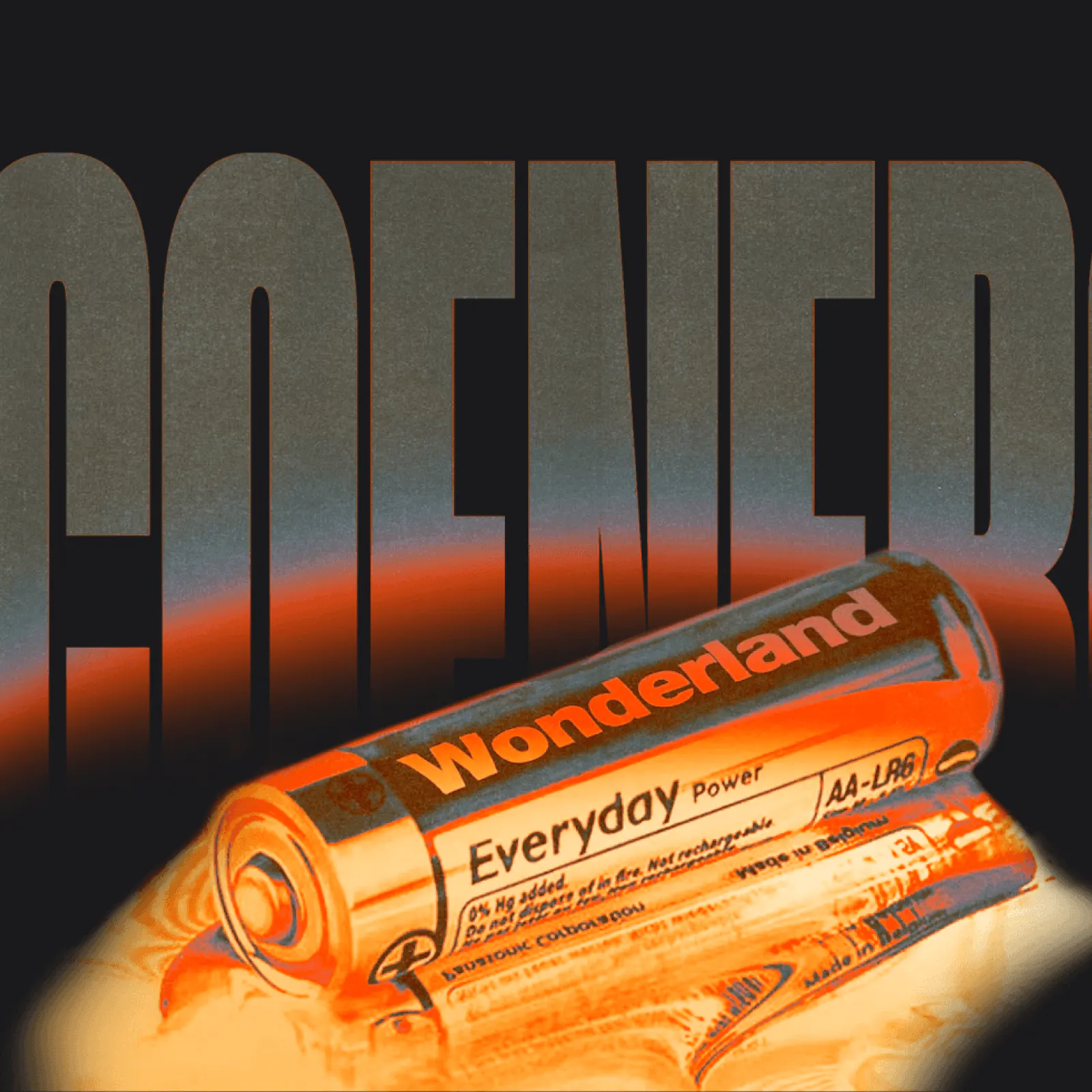 Graphic of tonal orange battery with text 'Wonderland' - Our predictions for 2022