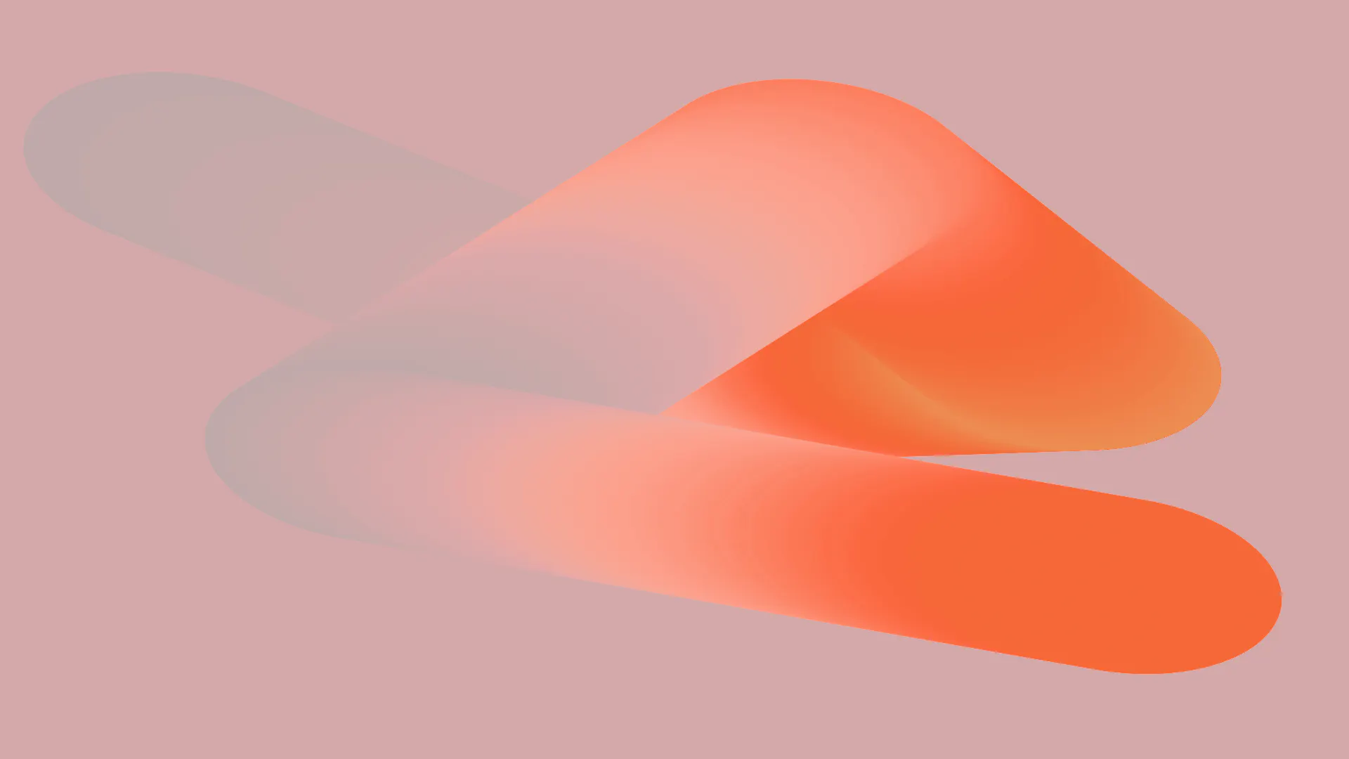Orange curvy structure against pink background