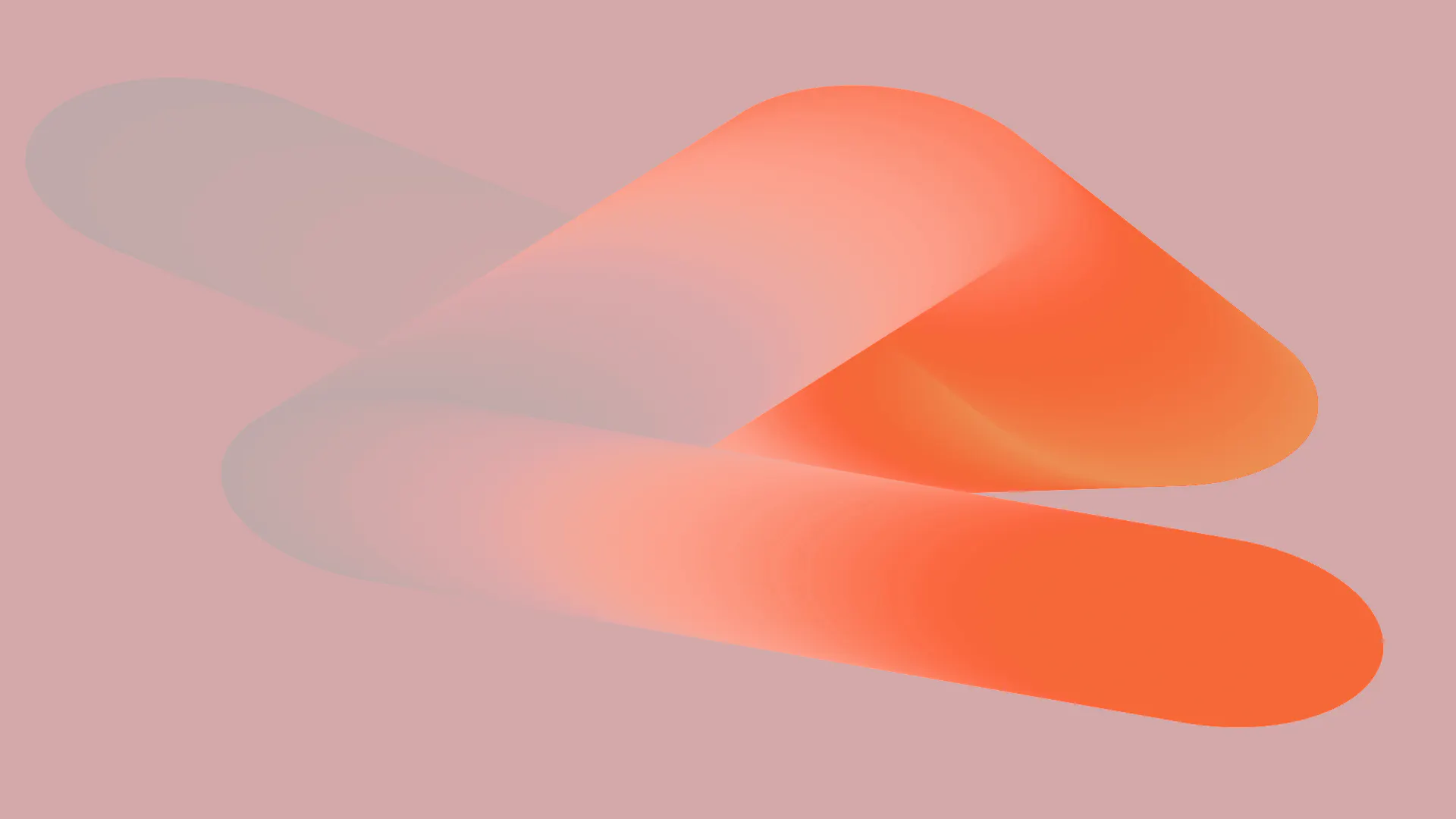 New Year, New Wonderlanders Orange curvy structure against pink background