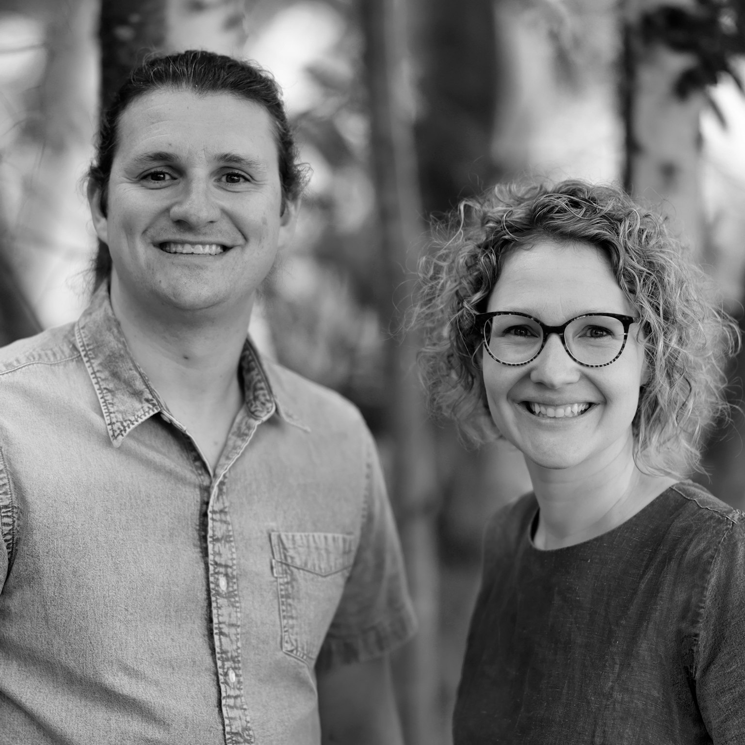 David Morneau (left), accompanied by his sister, Catherine Morneau (right)