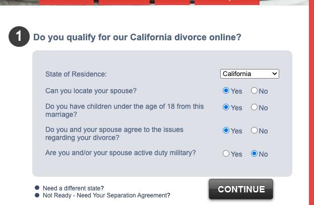 List of yes/no questions such as "Can you locate your spouse?"