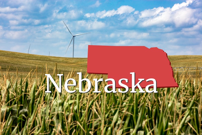 Nebraska field with wind turbines